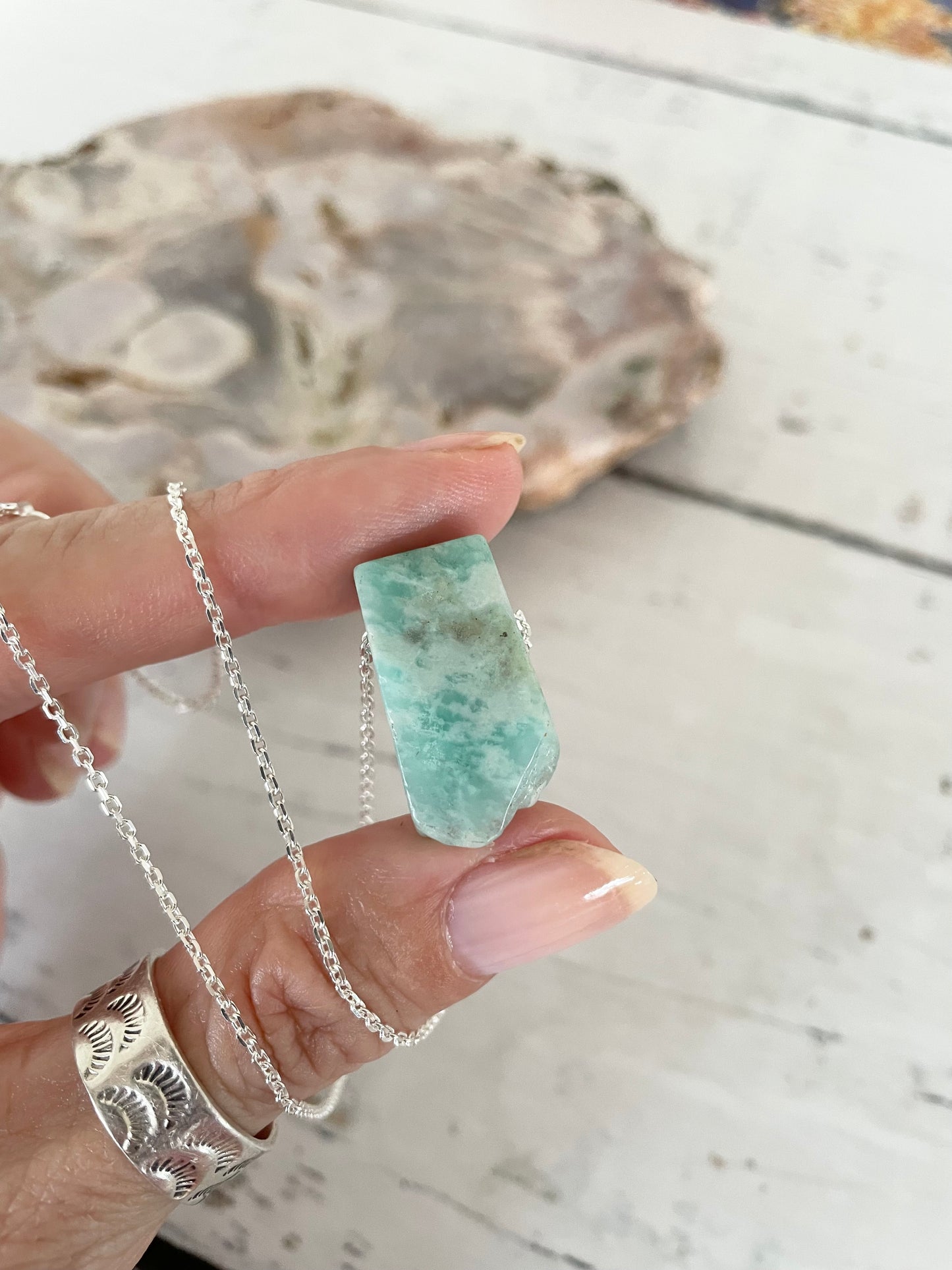 Amazonite Freeform Necklace