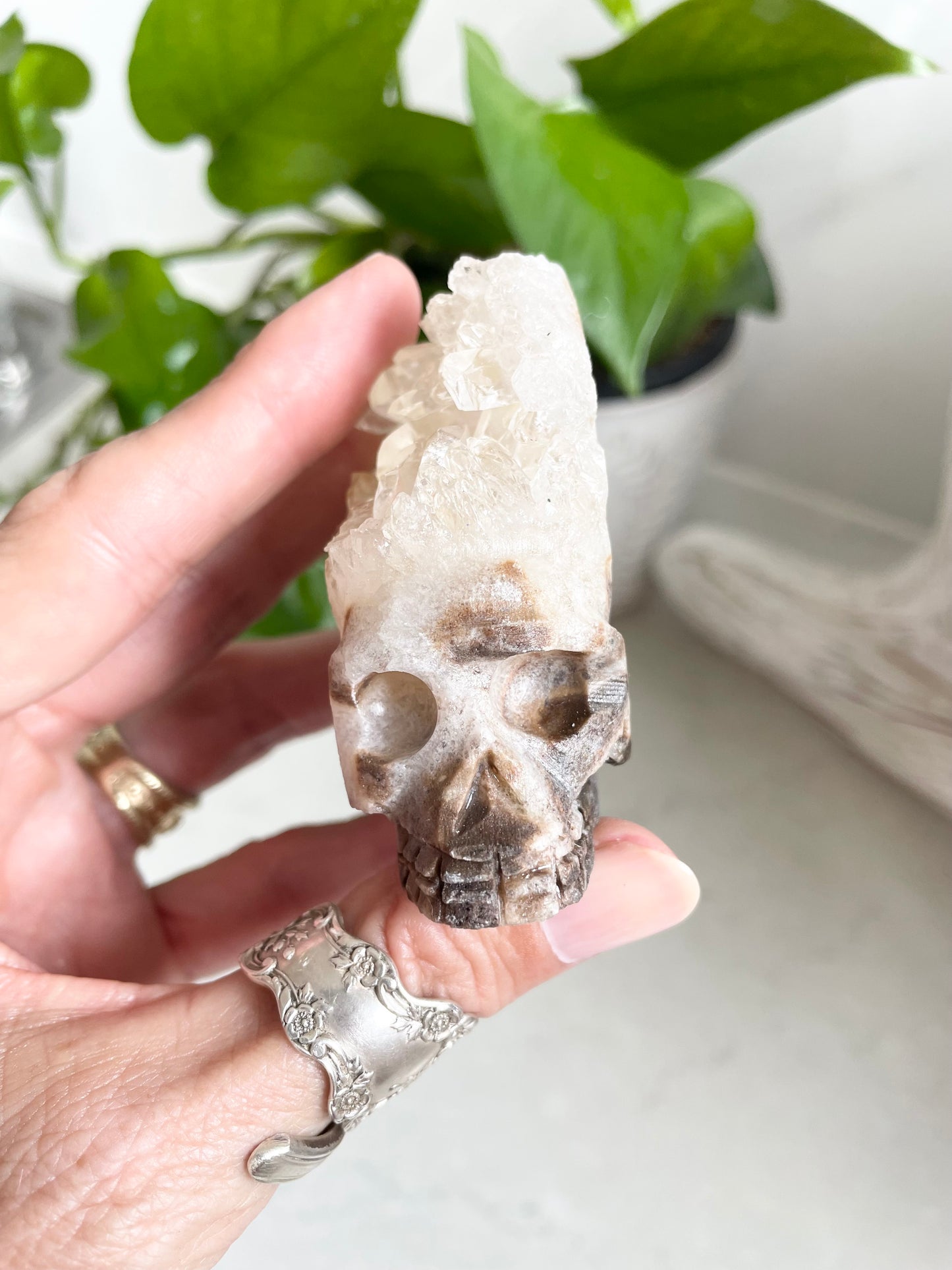 Mohawk Quartz Skull