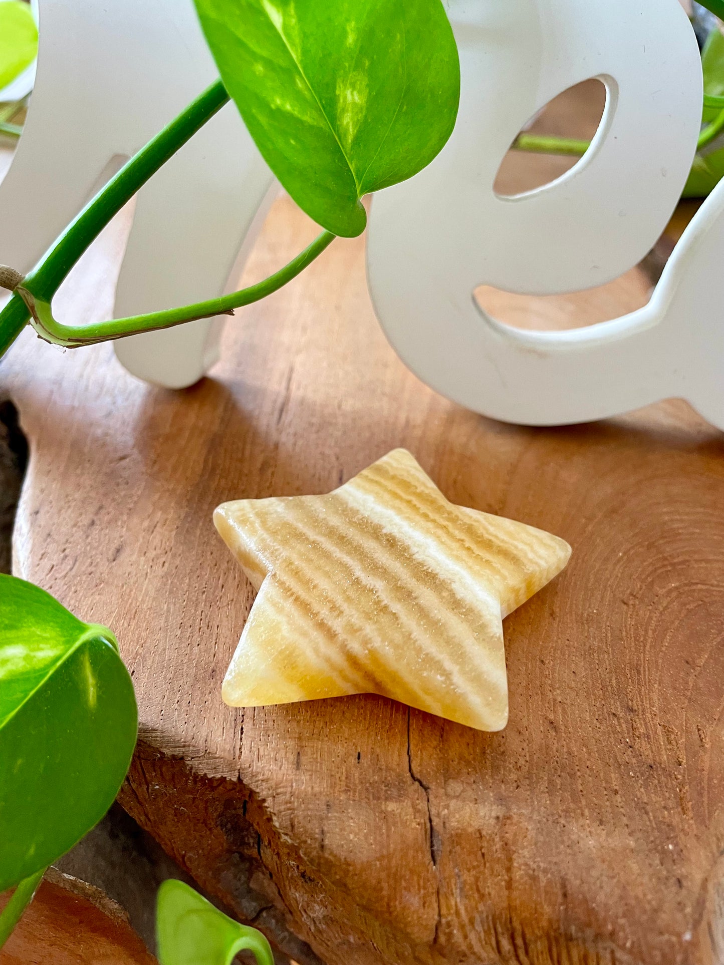 Orange Calcite Star