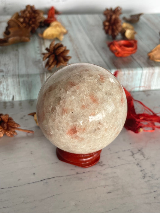 Sunstone Sphere Includes Wooden Holder