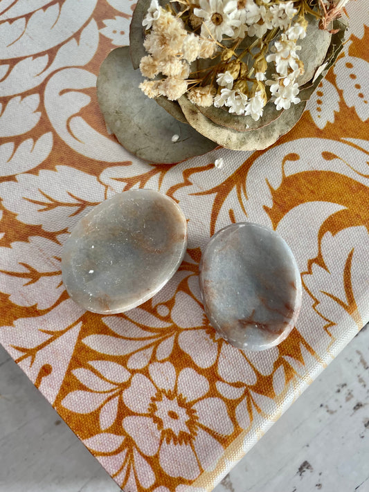 INTUITIVELY CHOSEN ~ Pastel Angelite Thumb/Worry Stone