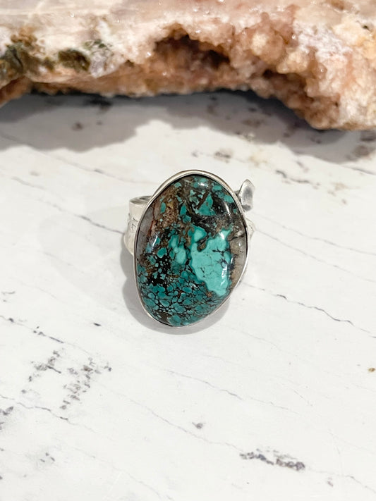 Sweetgrass Studio ~ Hubei Turquoise Vintage Ring adjustable 6-9.5