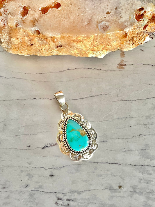 Blue Kingman Turquoise Pendant