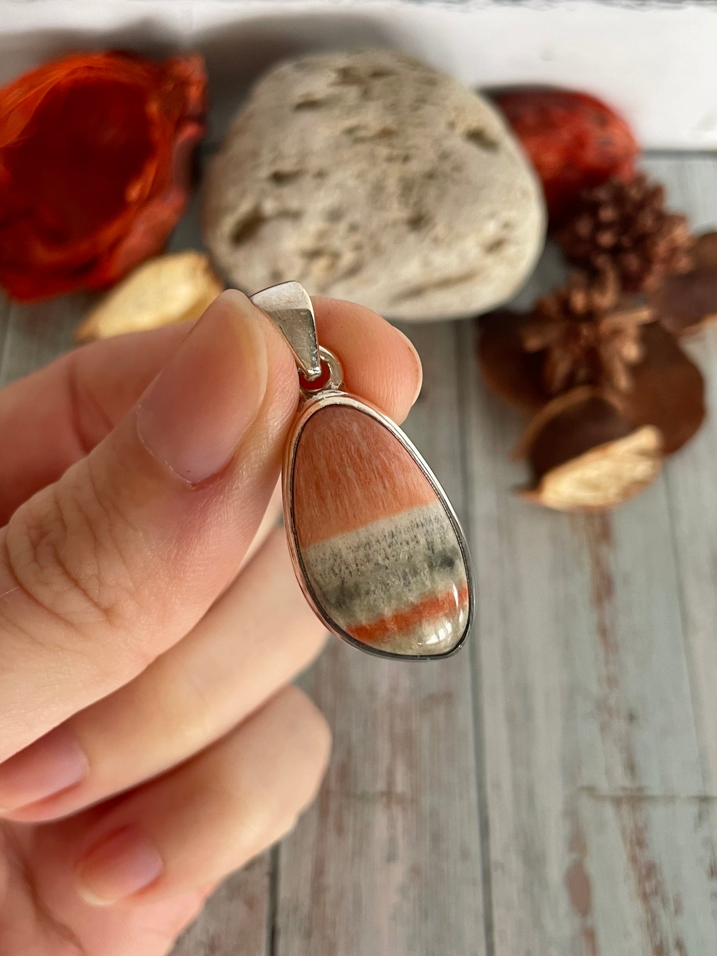 Celestobarite Silver Pendant