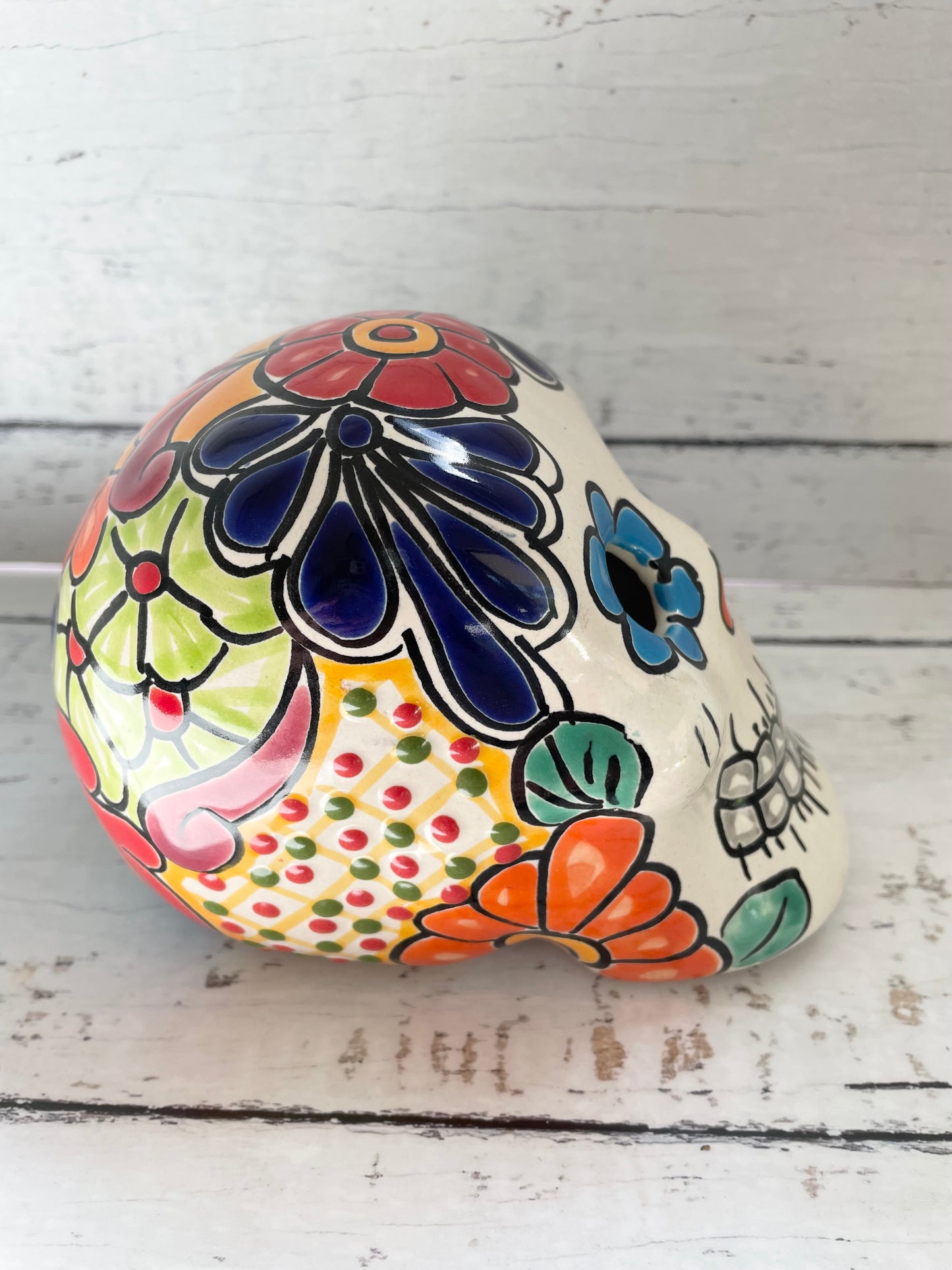 Mexican Folklore Talavera Skull