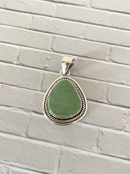 Green Mohave Turquoise Pendant