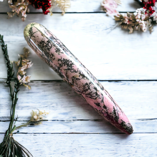 Shakti Wand ~ Rhodonite