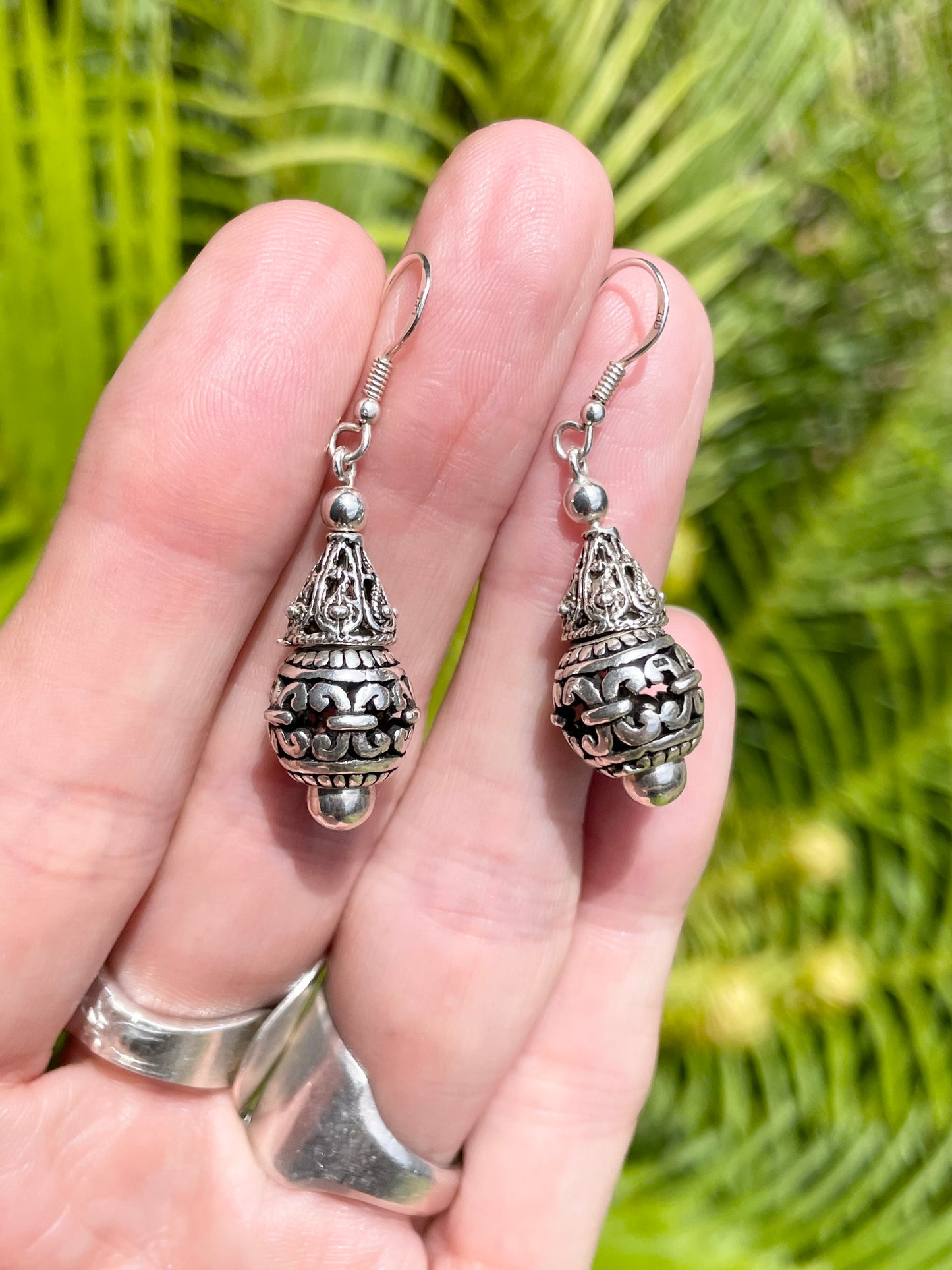 Bohemian Silver Dangles