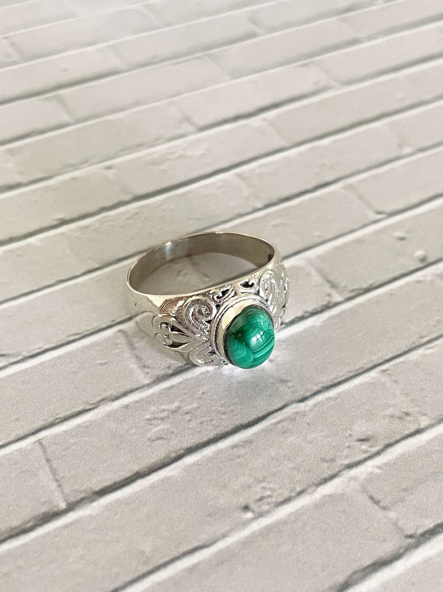 Malachite Ring ~ size 8