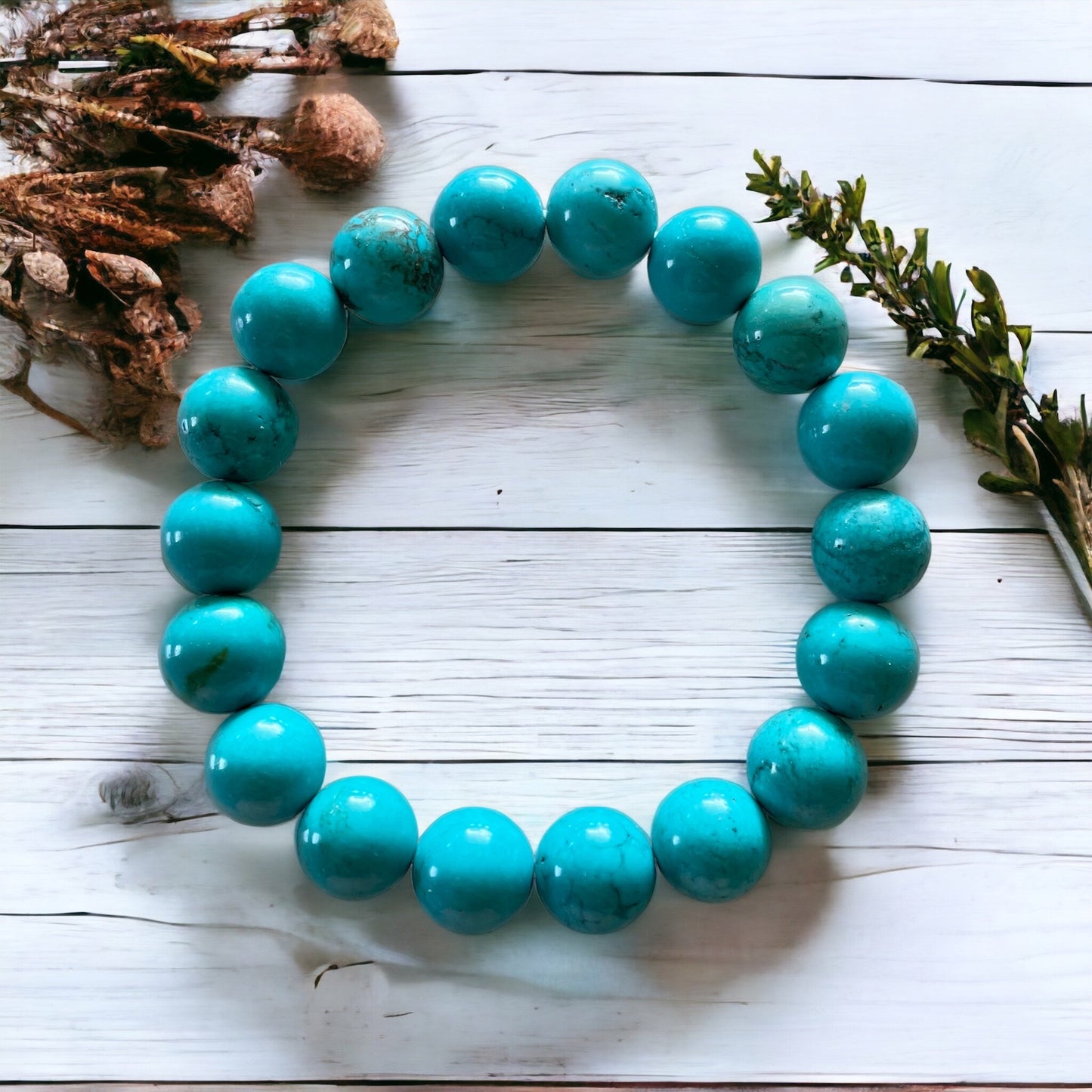 Stabilised Dyed Turquoise PROTECTION Healing Bracelet ©️