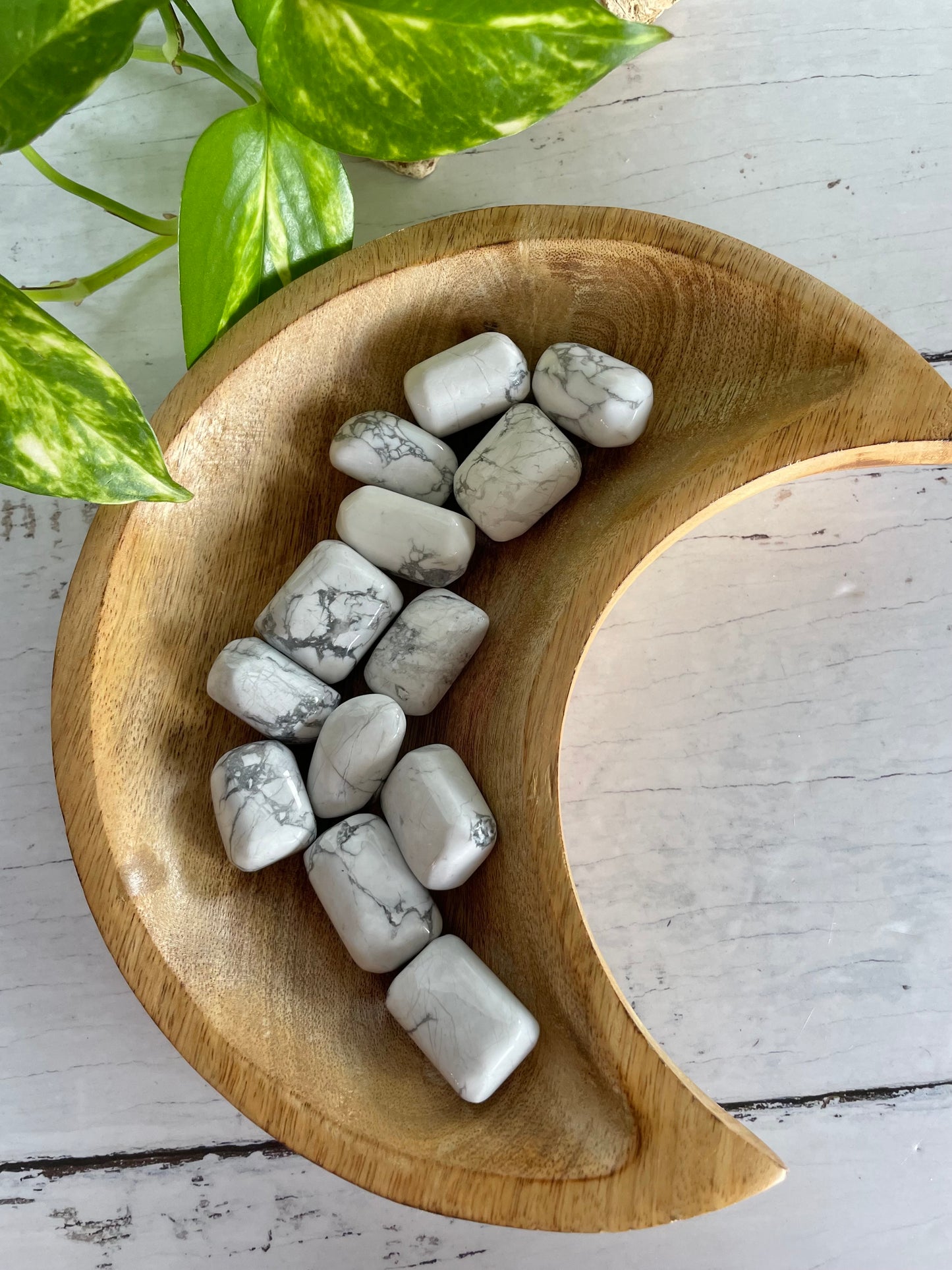 White Howlite Tumble Stones