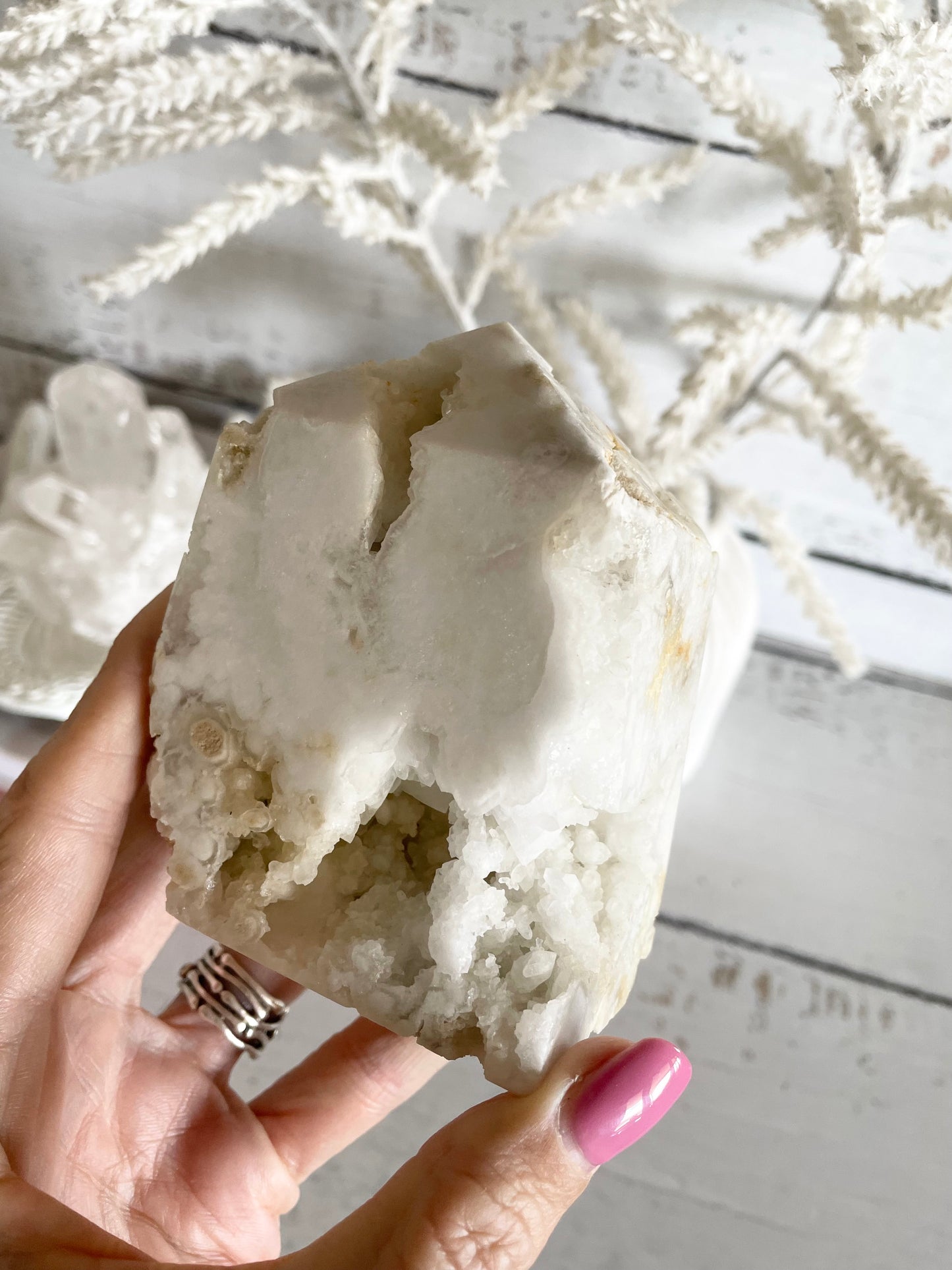 Moroccan Geode Quartz Obelisk