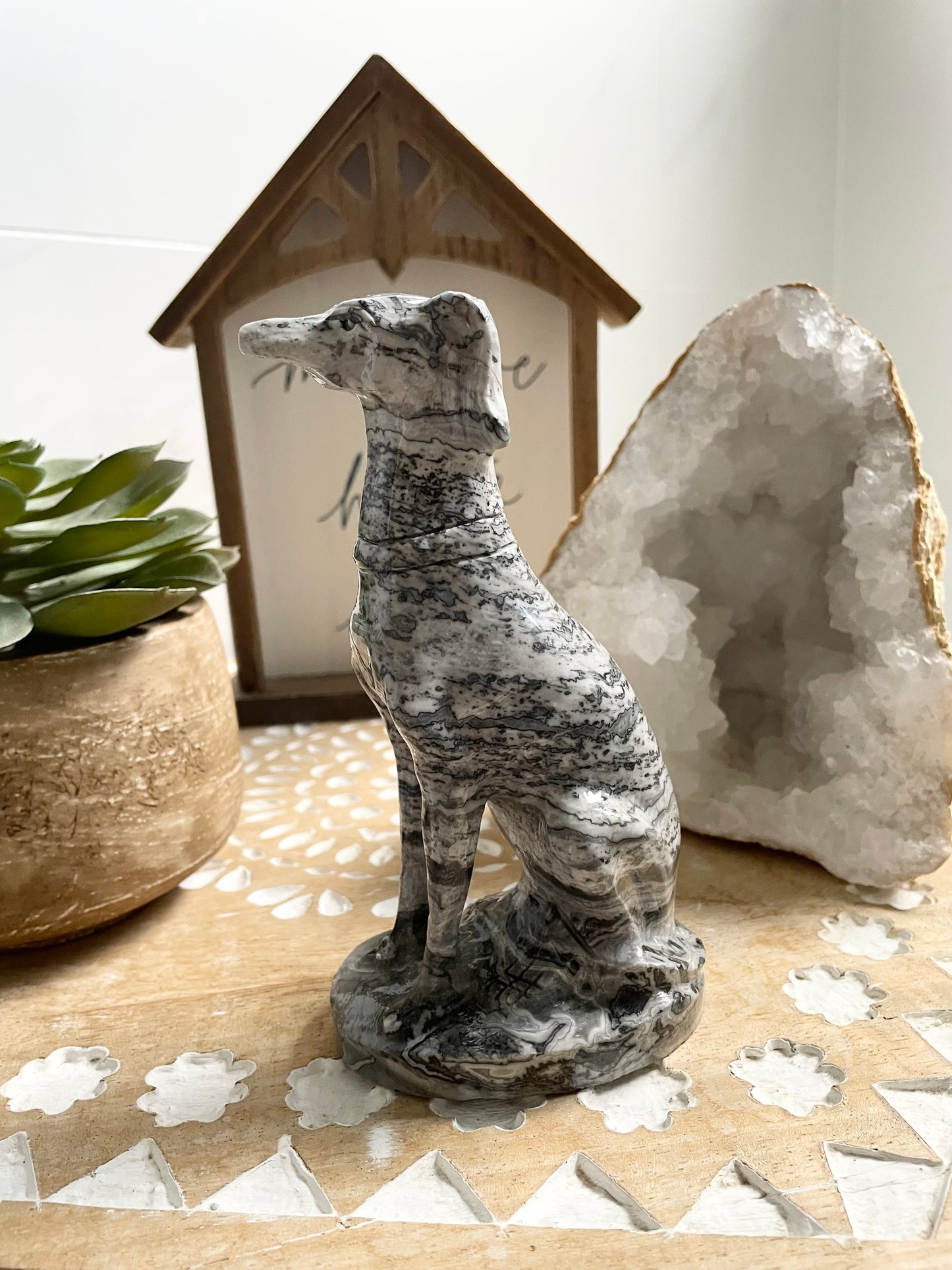 Sleek Sighthound - Grey Picasso Jasper