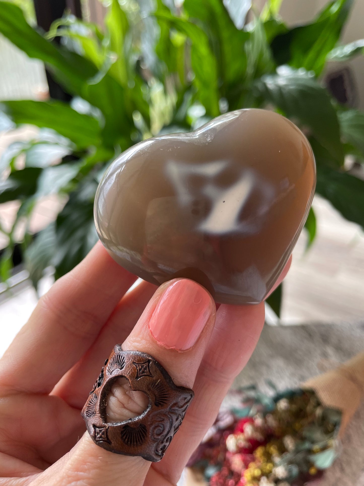 Orca Agate Heart