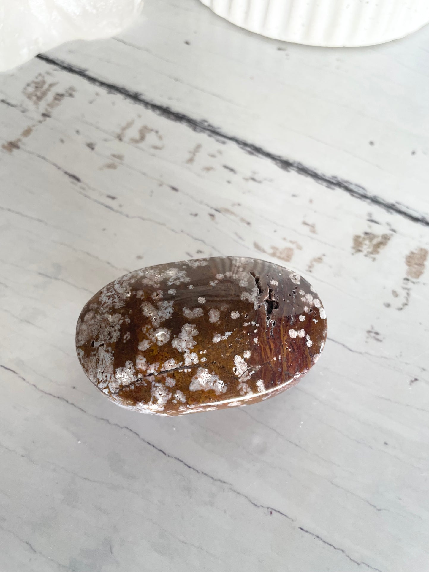 Ocean Jasper Pillow Palm Stone