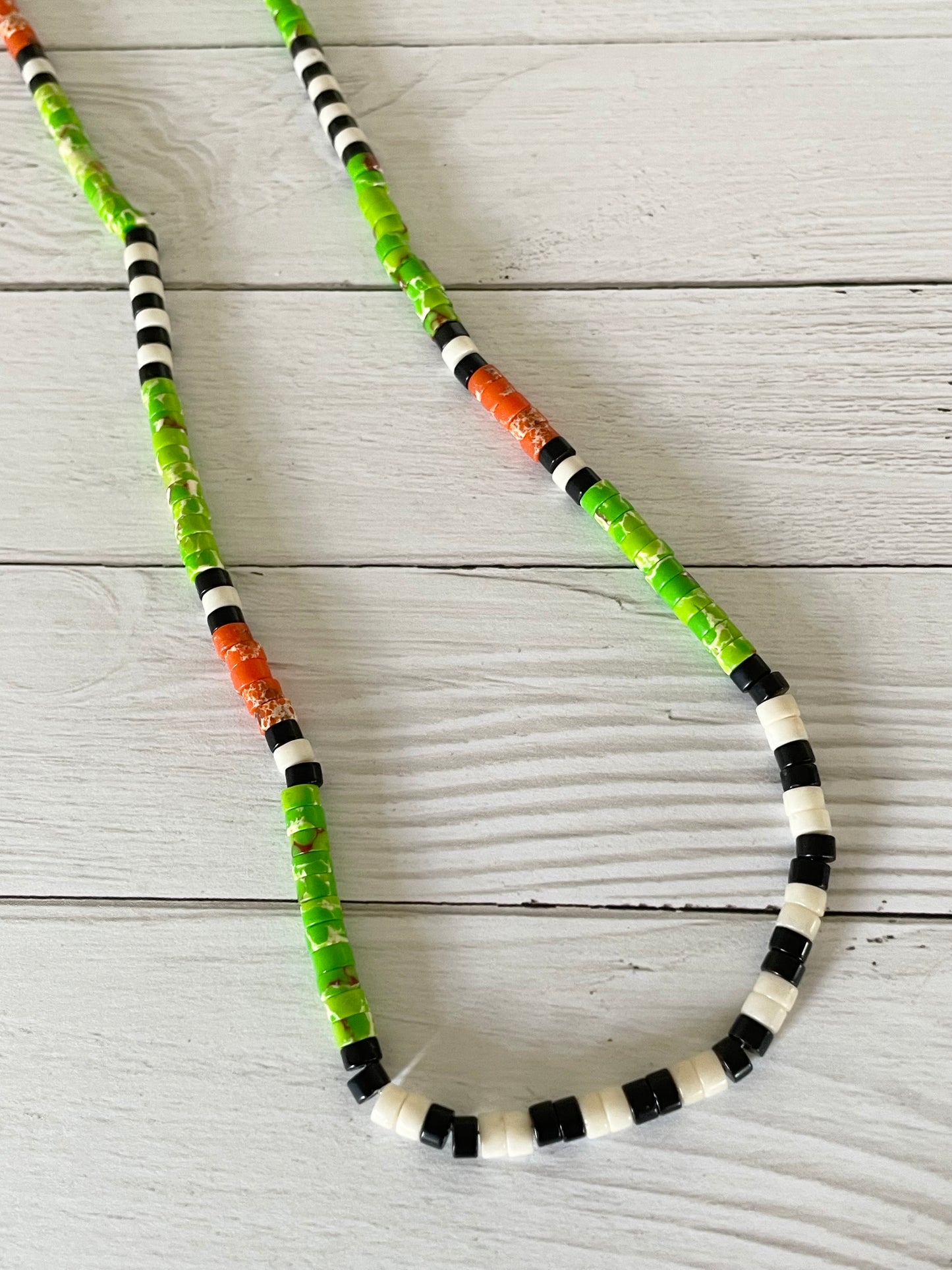 Cherokee Beaded Necklace - Black Onyx/Jasper