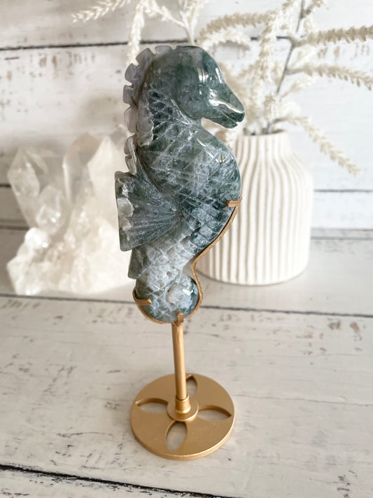Seahorse ~ Moss Agate