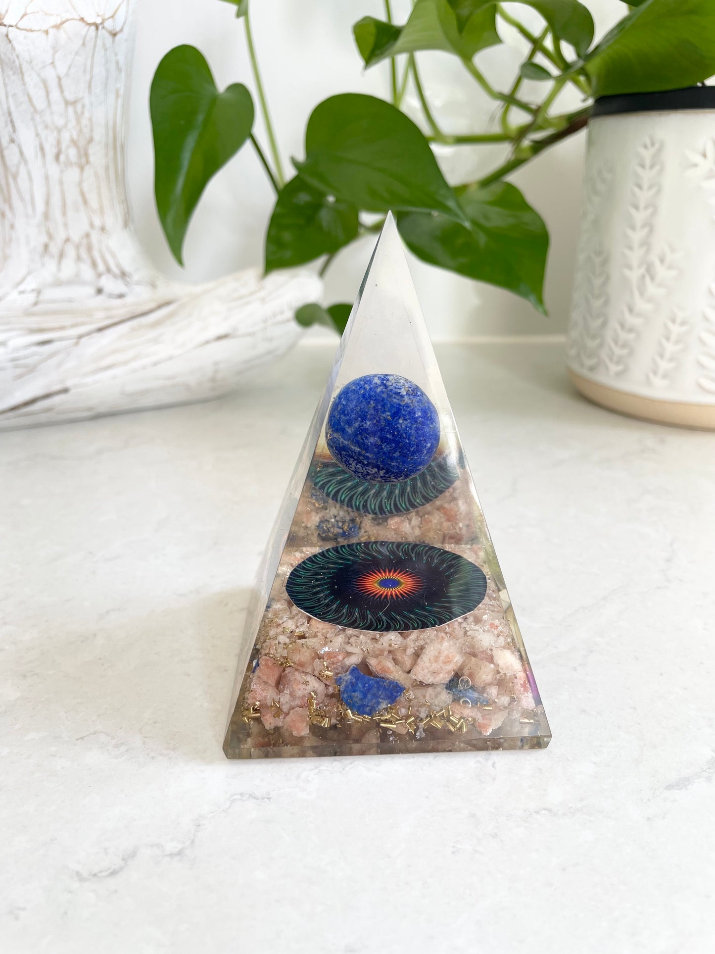 Orgone Pyramid ~ Peach Moonstone