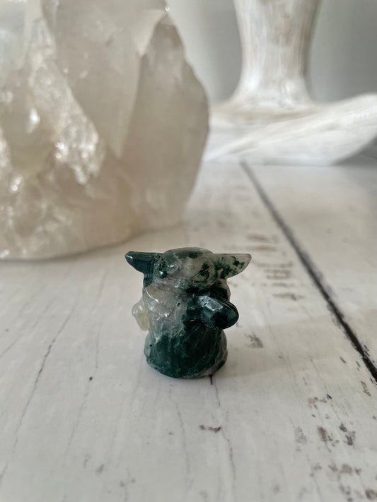 Moss Agate Yoda