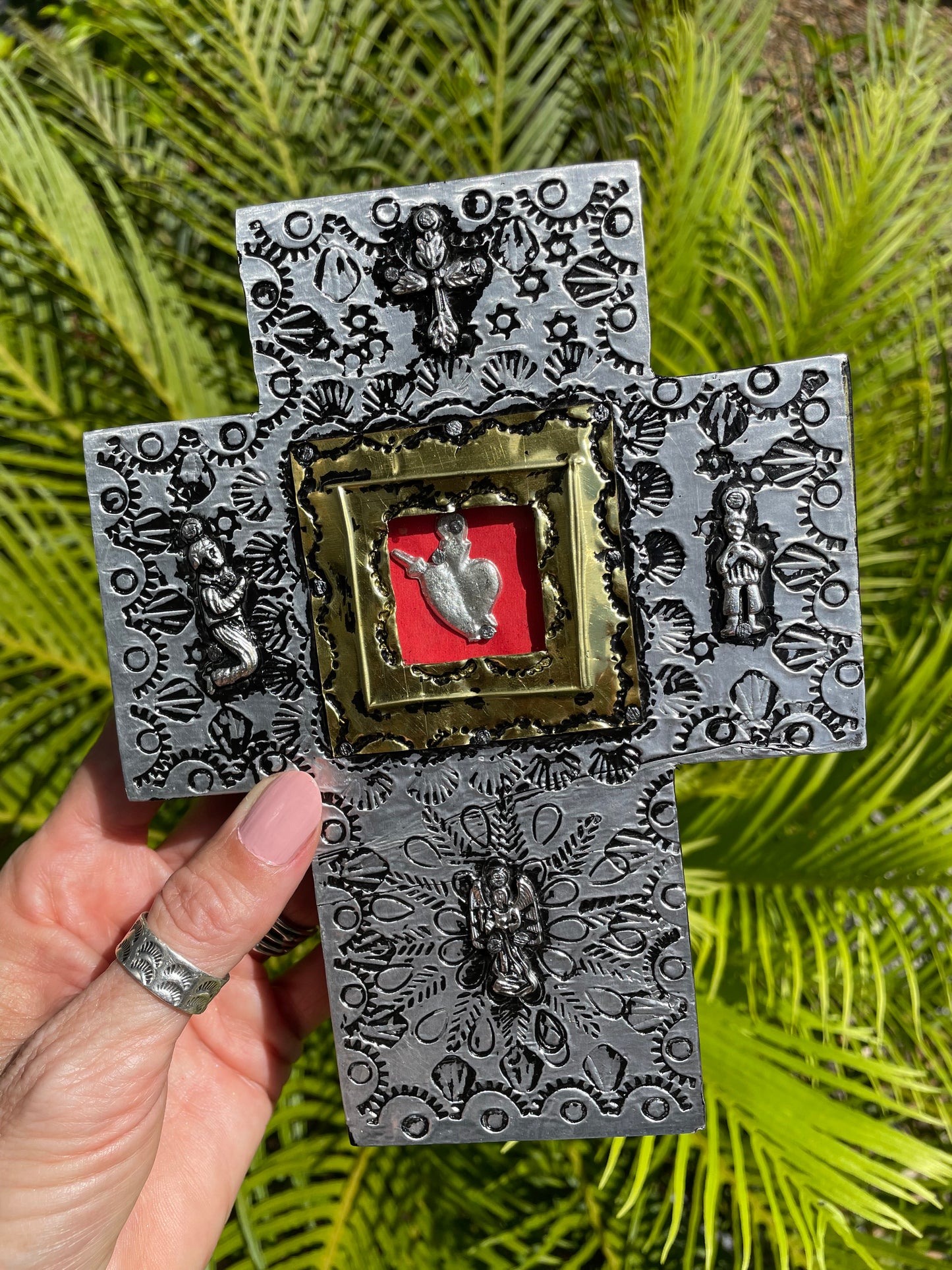 Mexican Milagro Tin Cross