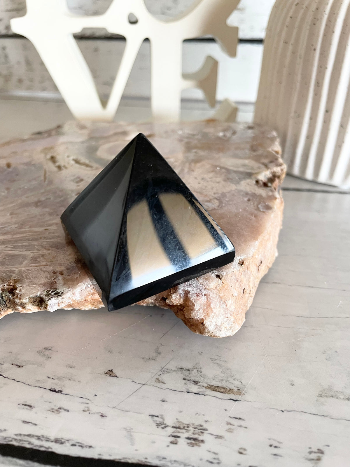 Black Obsidian Pyramid
