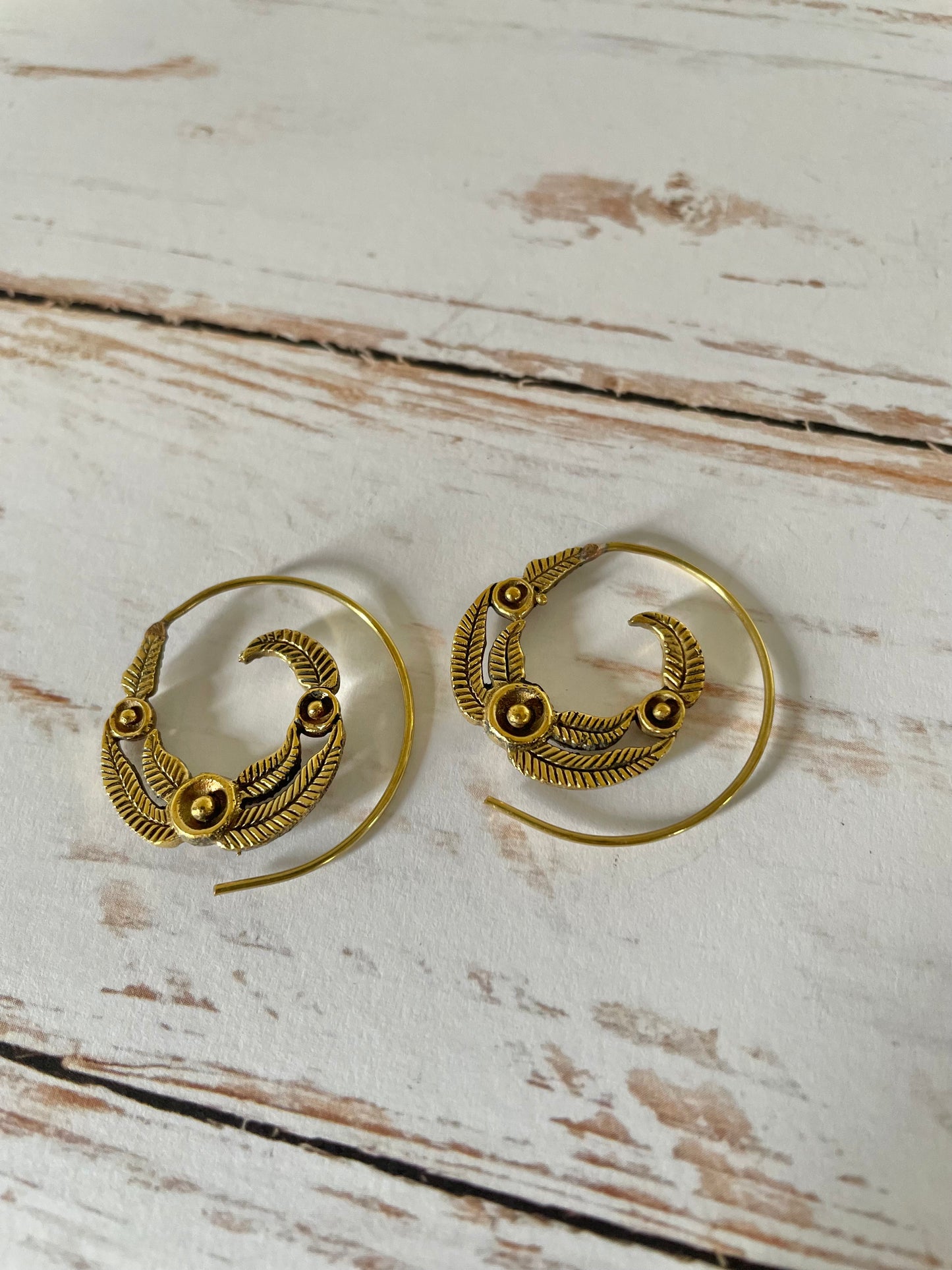 Brass Spiral Dangles