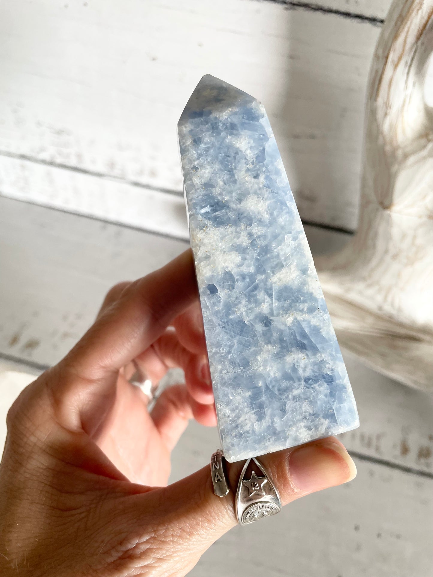 Blue Calcite Obelisk