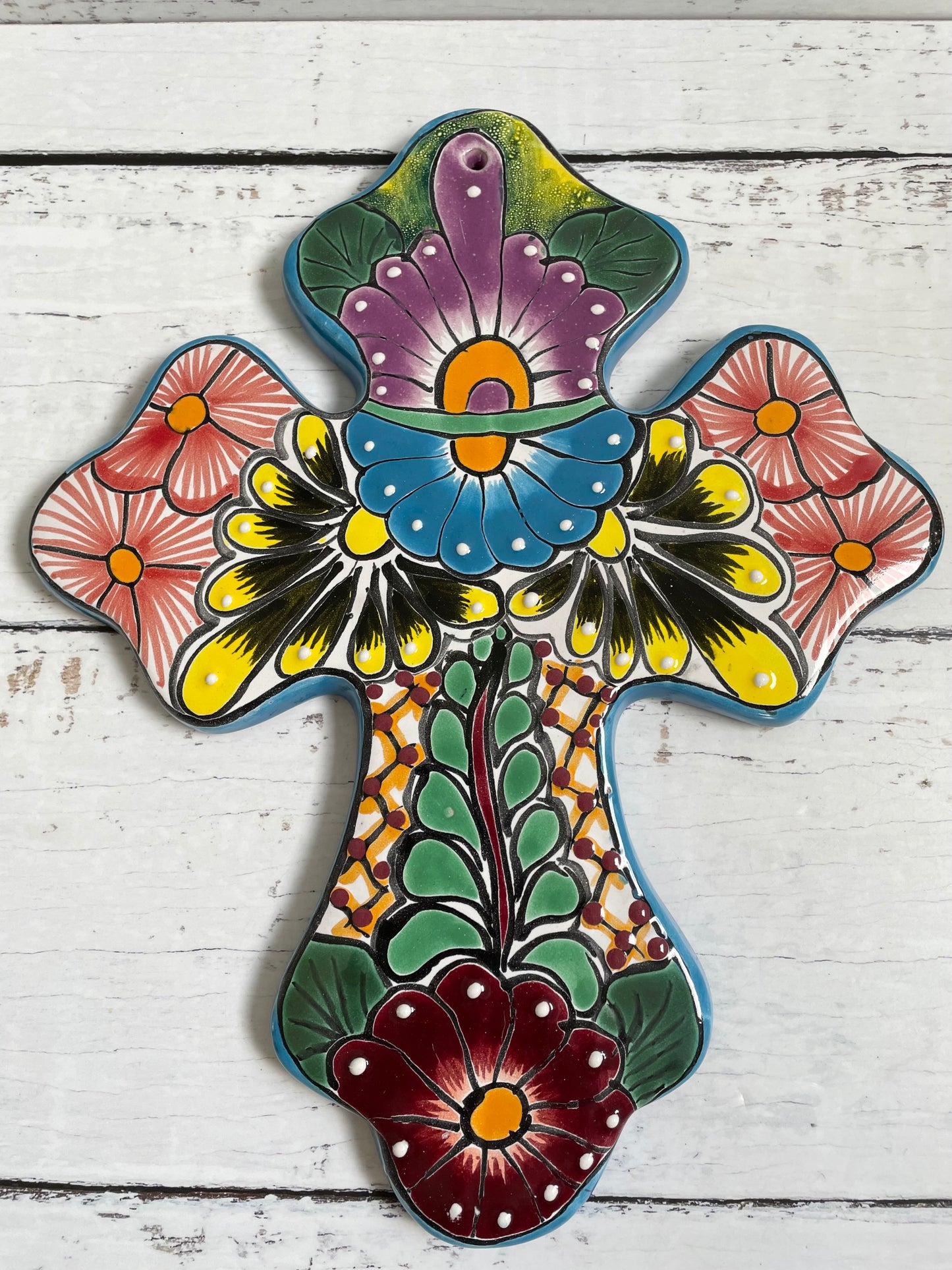 Mexican Talavara Cross ~ Extra Large