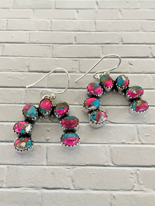 Cotton Candy Kingman Turquoise Dangles