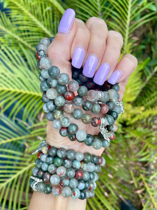 African Bloodstone  Healing Bracelet ~ SPIRITUAL DETOX