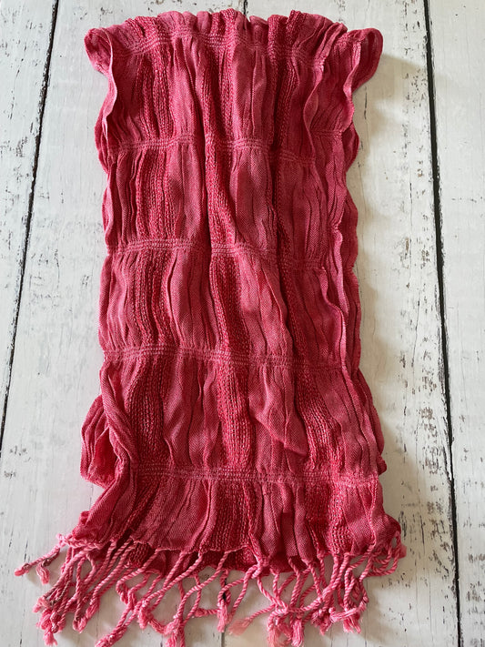 Spring Ruffle Scarf ~ Coral