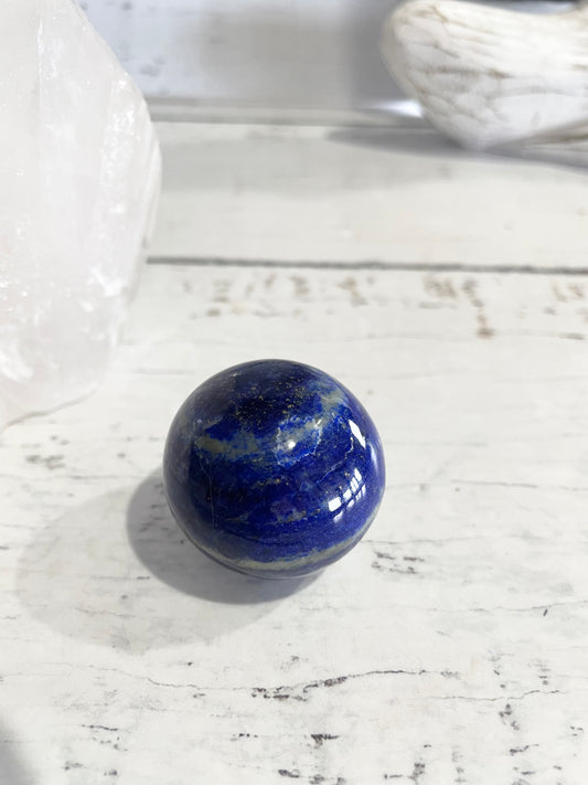 Lapis Lazuli Sphere includes wooden holder