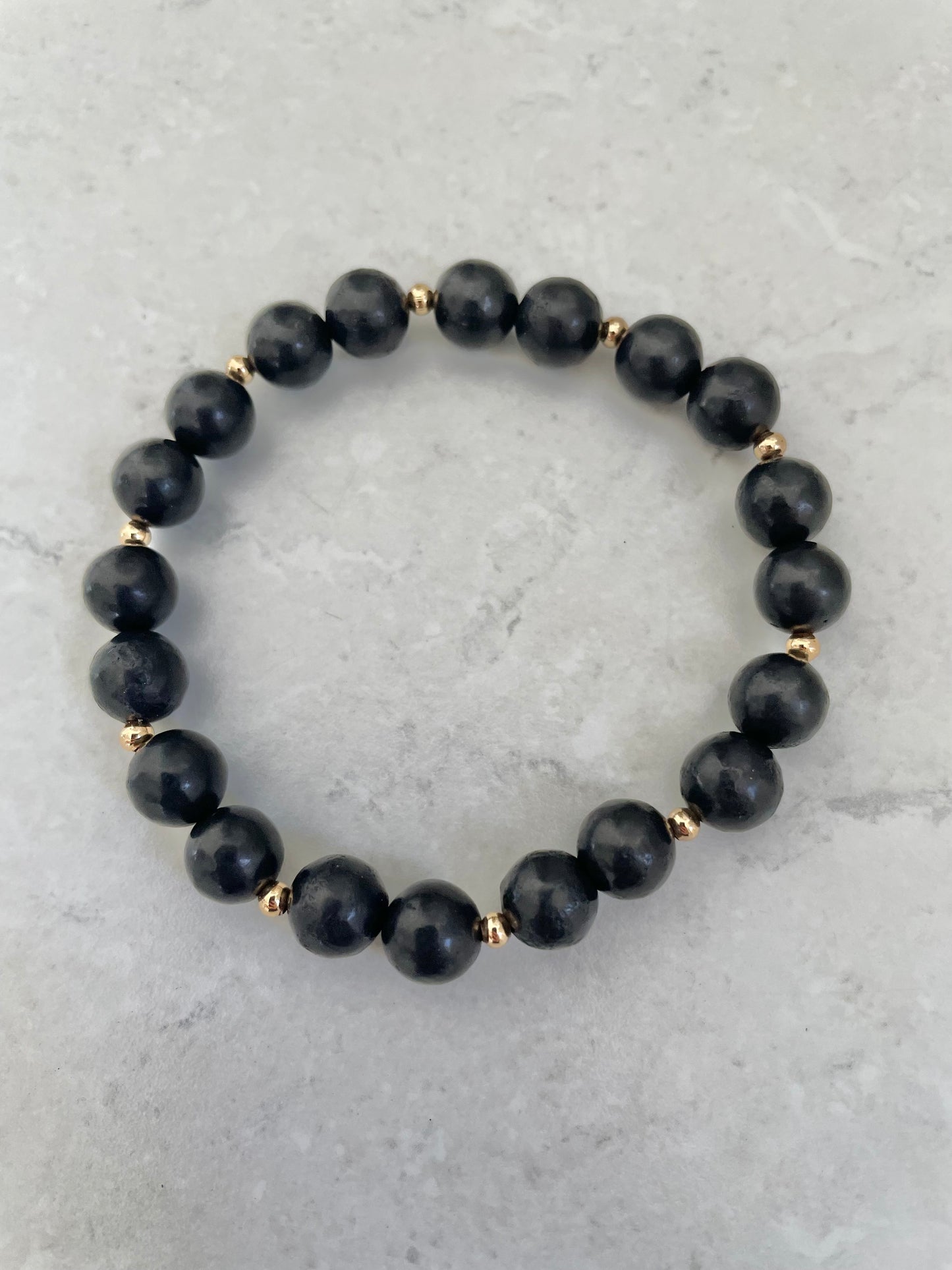 Shungite/Gold Healing Bracelet