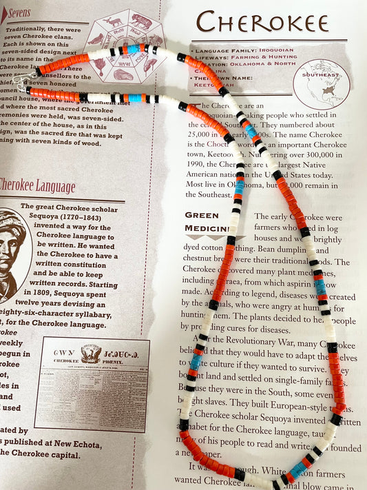 Cherokee Coral, Turquoise & Bone Beads