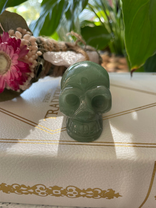 Green Aventurine Skull