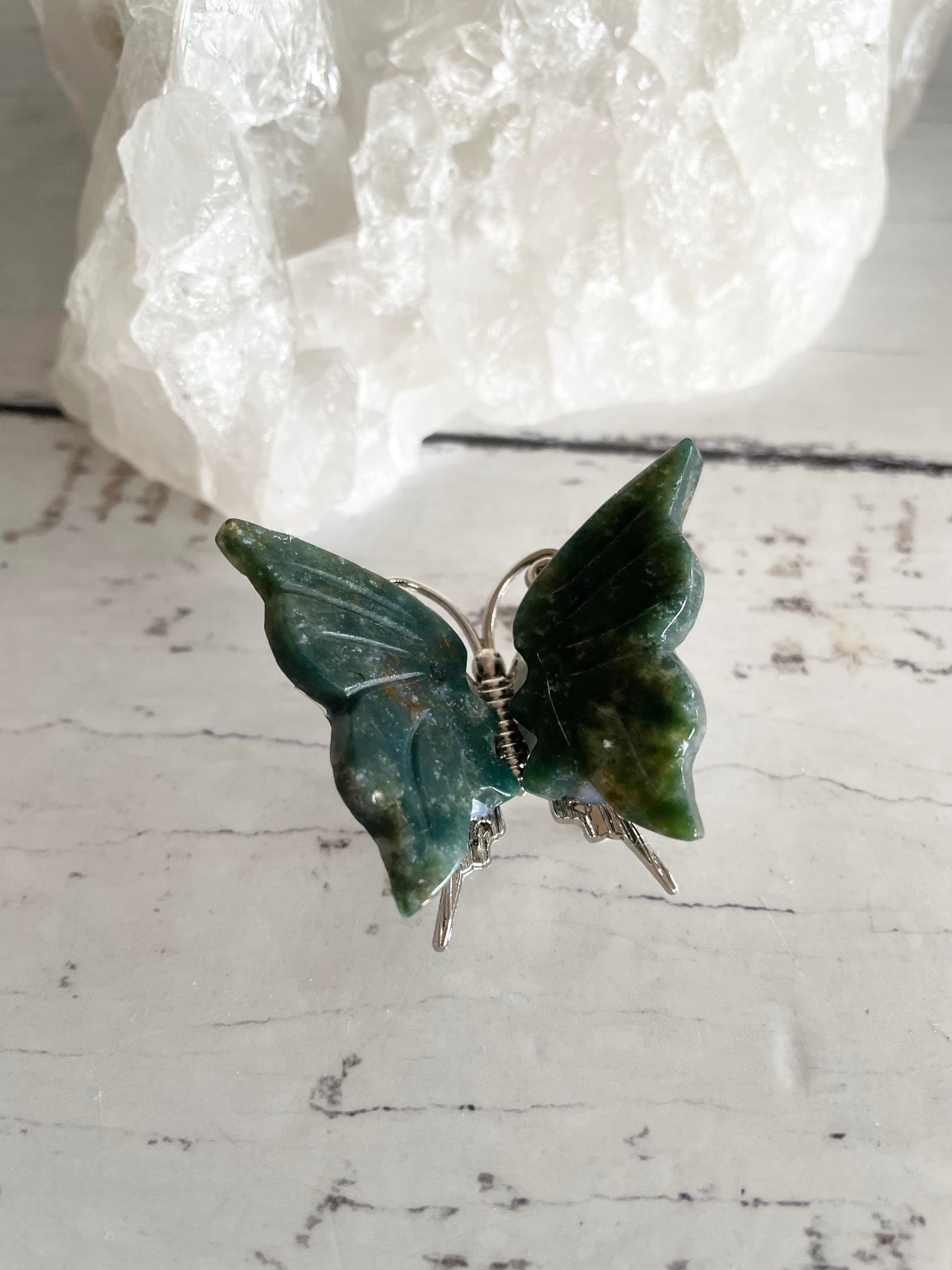 Moss Agate Butterfly