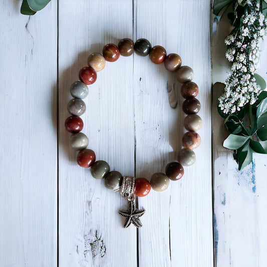 Polychrome Jasper Healing Bracelet ~ Love