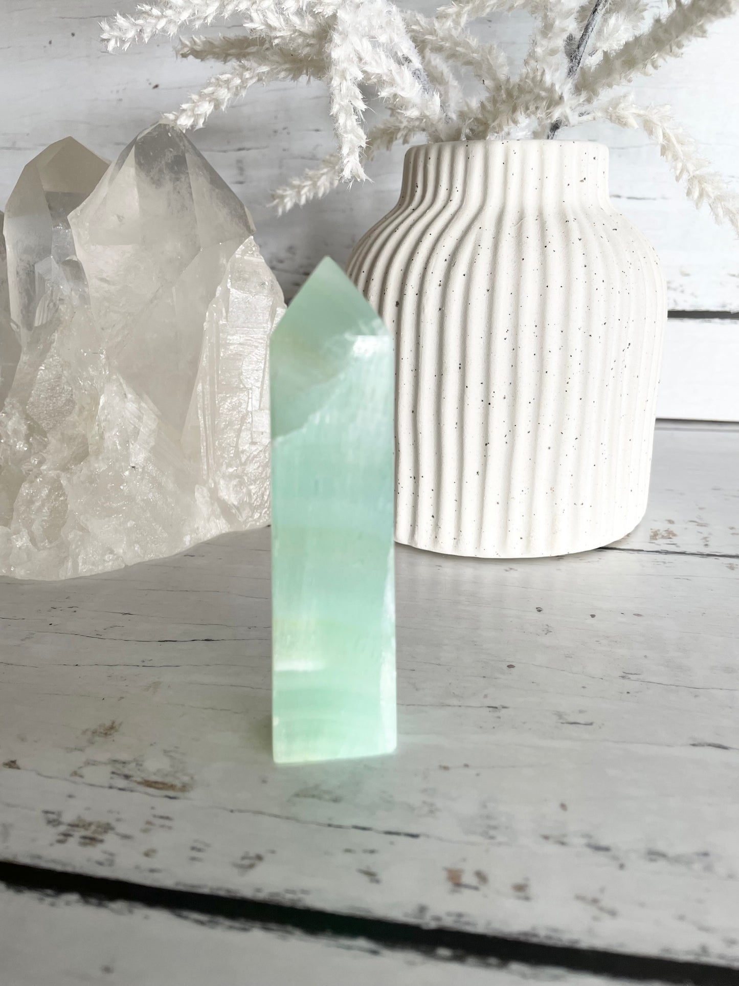 Pistachio Calcite Obelisk