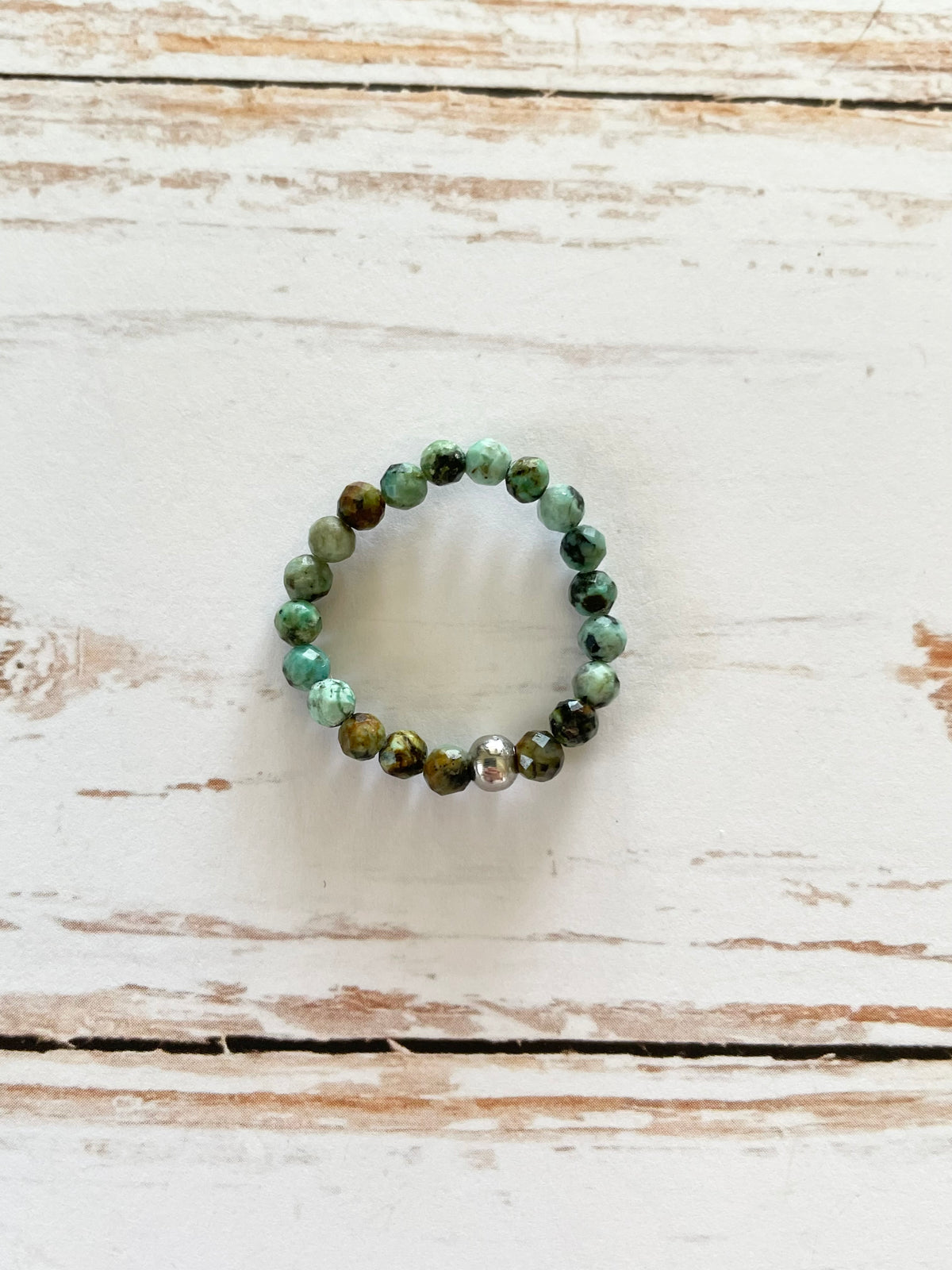 Faceted African Turquoise Ring 6-9