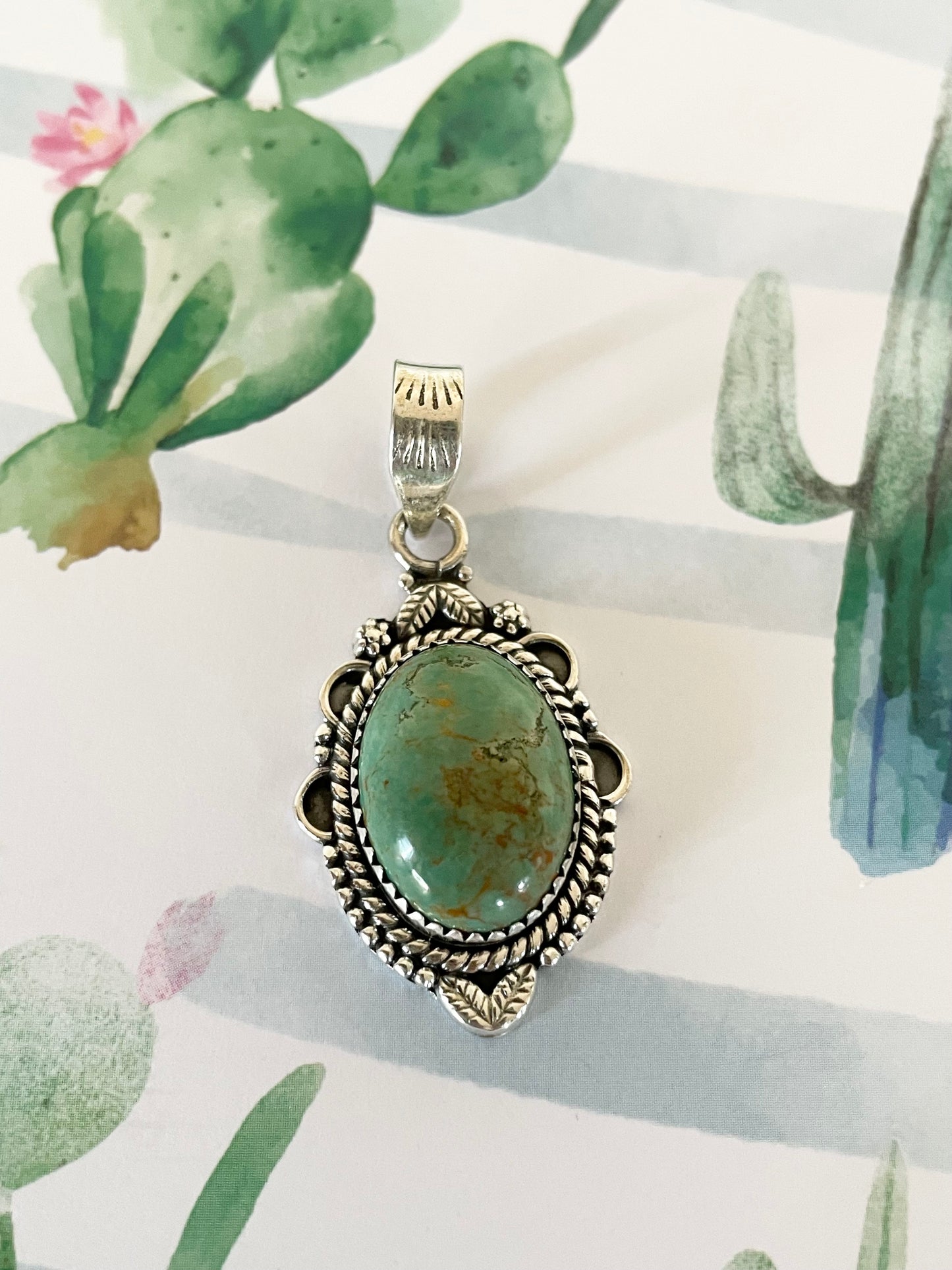 Green Royston Turquoise Pendant