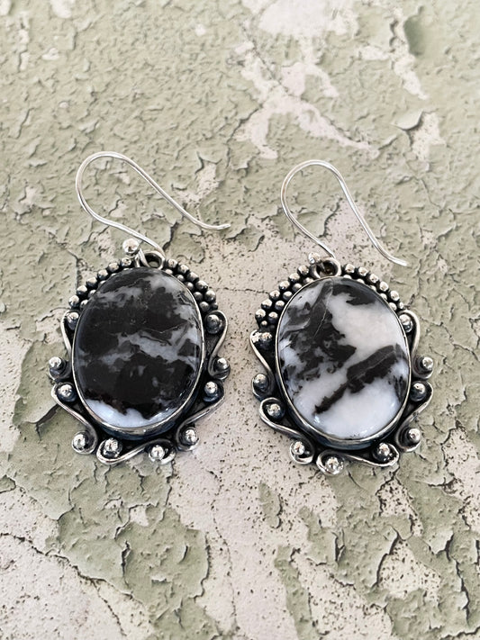 White Buffalo Turquoise Dangles
