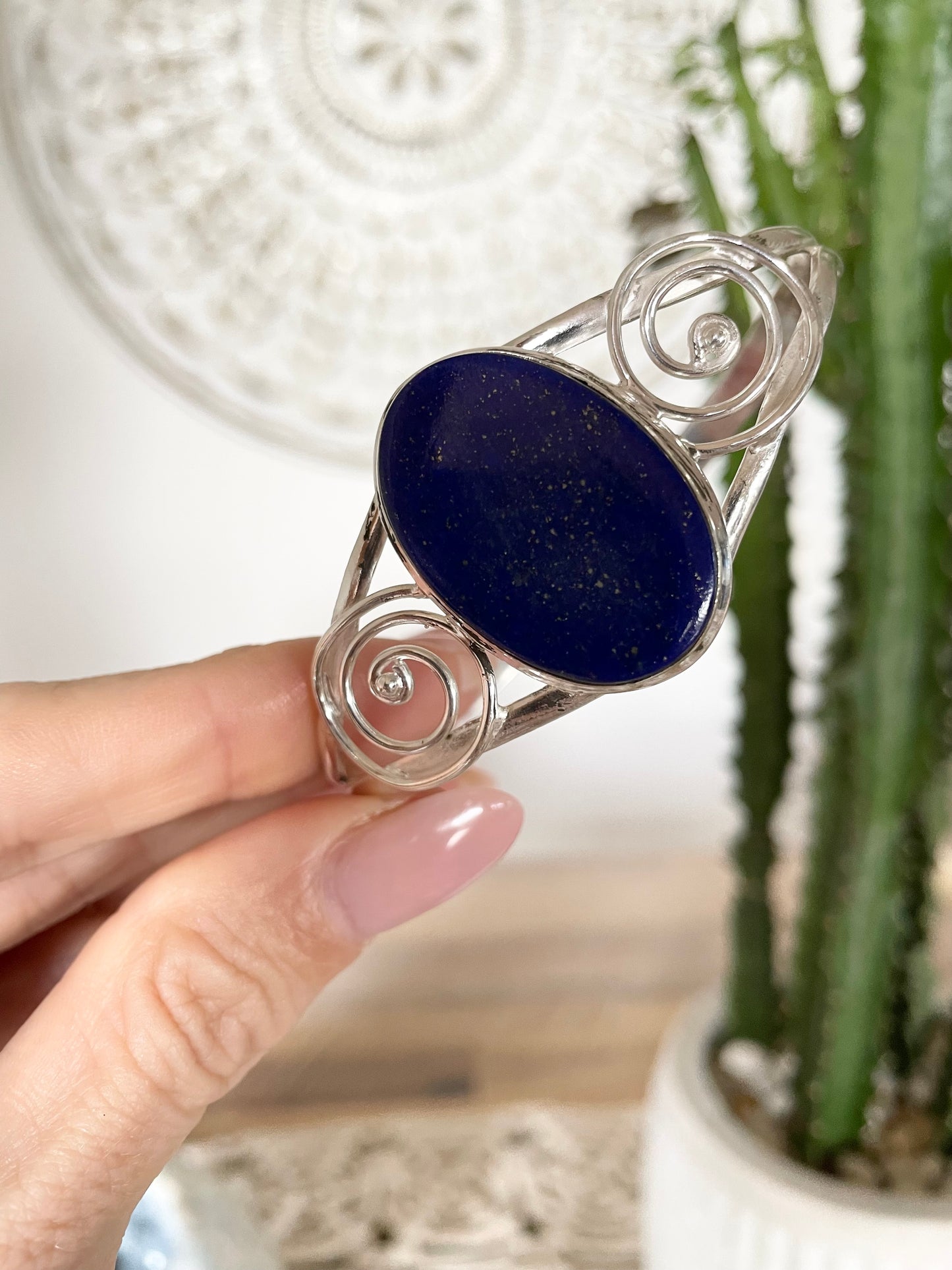 Lapis Lazuli silver cuff