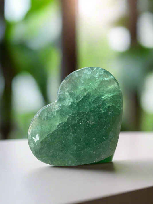 Green Fluorite Heart
