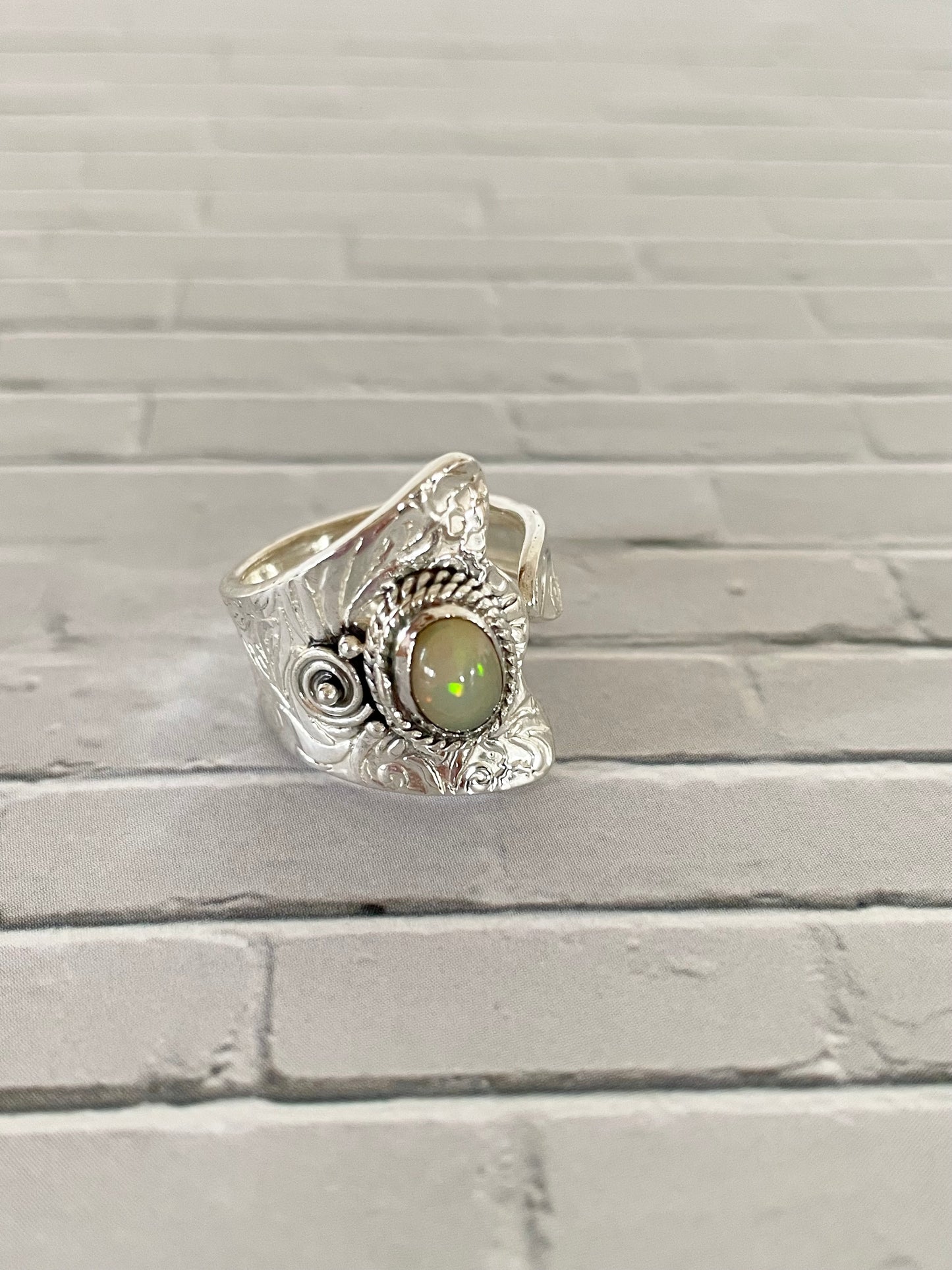 Ethiopian Opal Ring - adjustable size 6-10