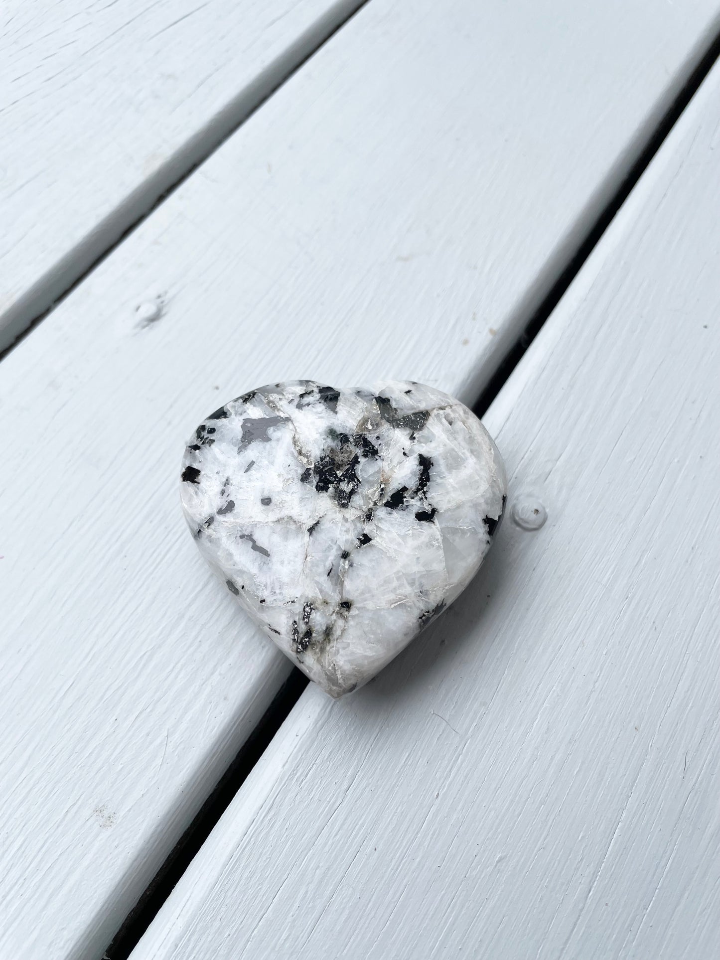 Rainbow Moonstone Heart