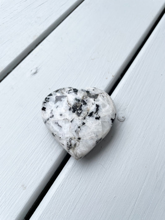Rainbow Moonstone Heart