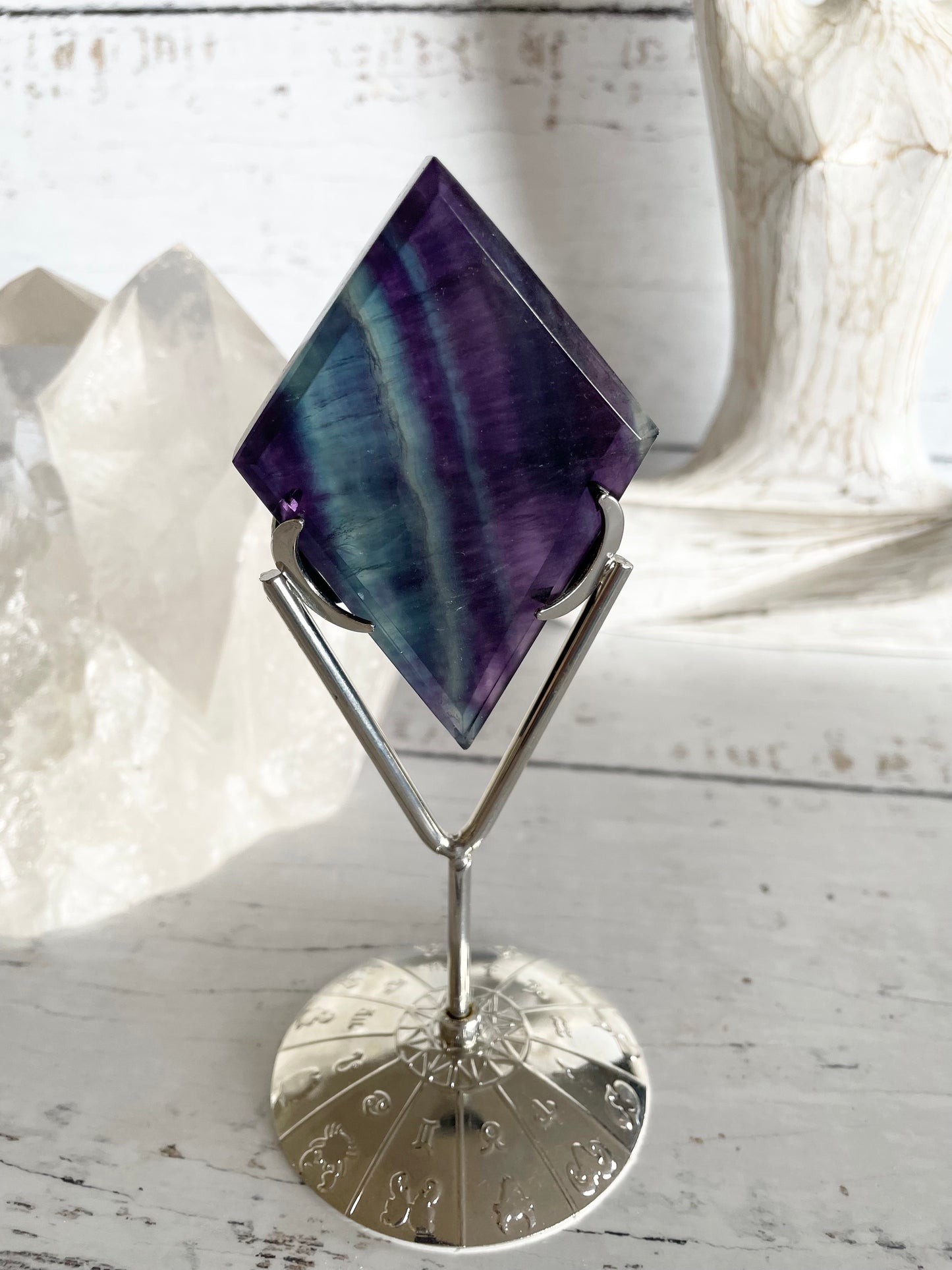 Rainbow Fluorite Diamond ~ 12