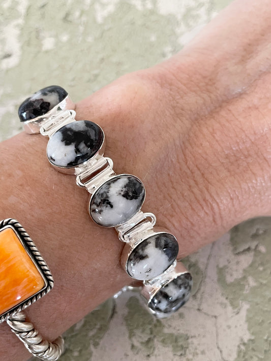 White Buffalo Turquoise Adjustable Bracelet