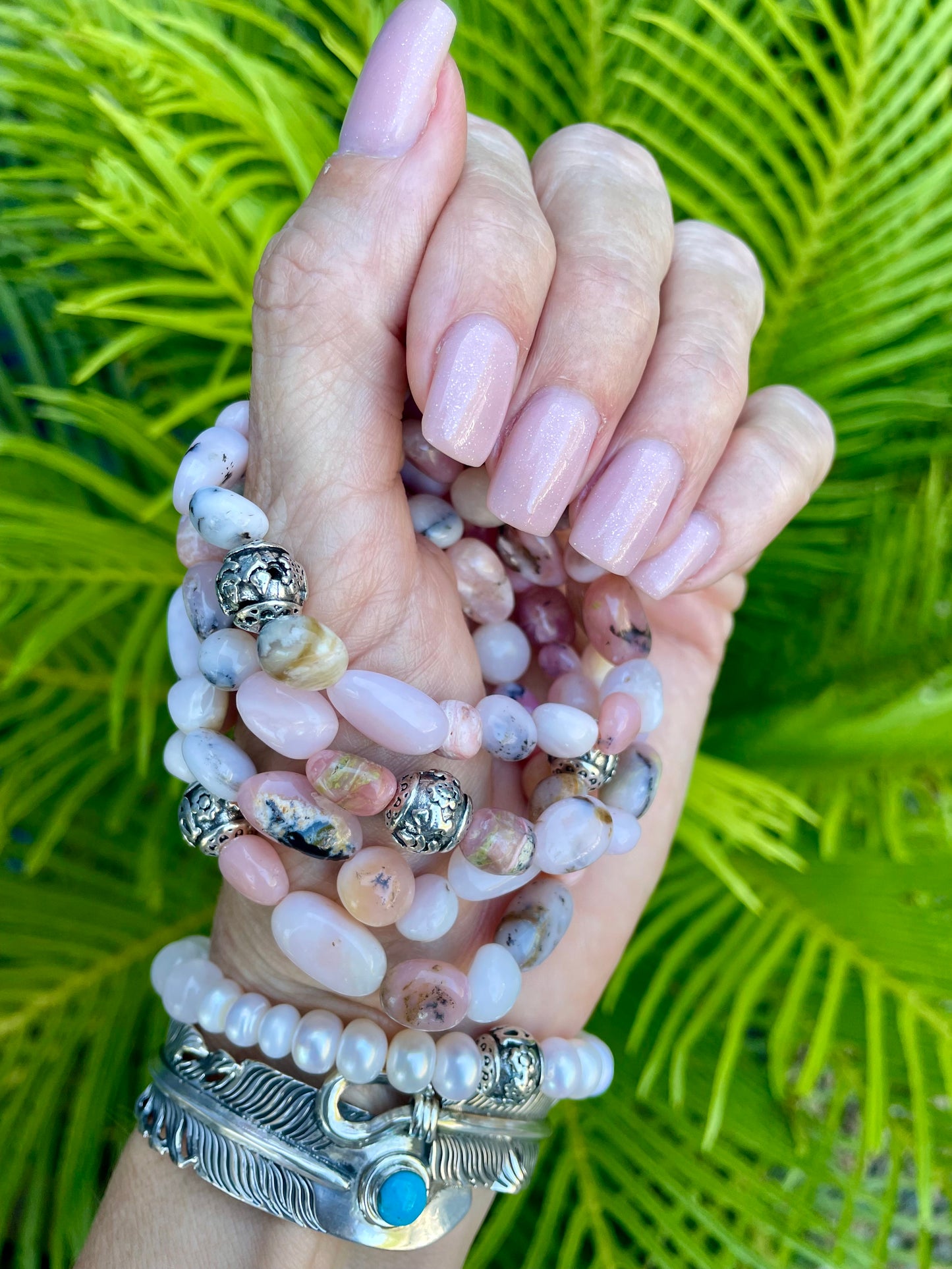 Pink Opal gemstone Bracelet