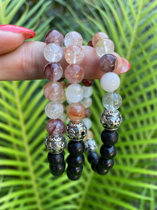 Shungite/Fire Quartz Healing Bracelet